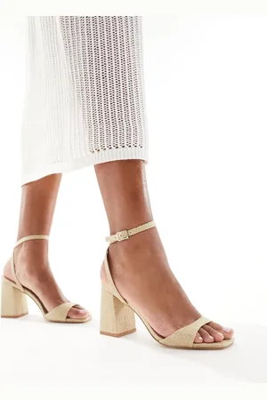 Raid Wink 2 block heeled sandals in natural jute