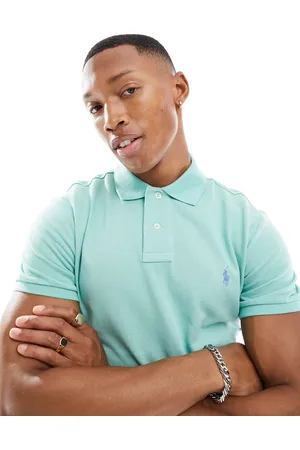 Ralph Lauren Icon logo pique polo slim fit in light