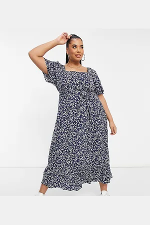 Cotton On Cotton On Curve frill hem maxi dress in floral