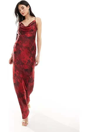 Pretty Lavish Keisha cowl neck maxi dress in deep floral