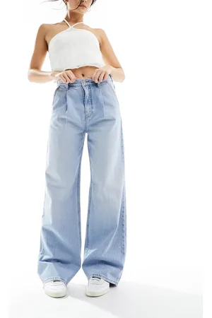 Stradivarius Wide leg jeans in light wash