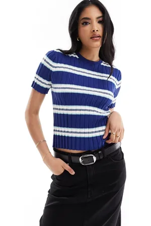 ASOS Crew neck knitted baby tee in stripe
