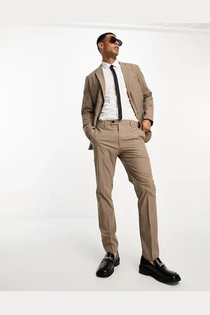SELECTED Slim fit commuter suit pants in light