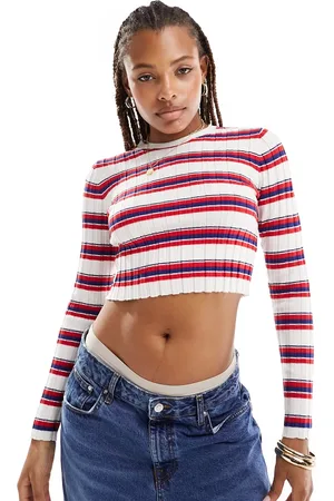 ASOS Crew neck sweater in red stripe