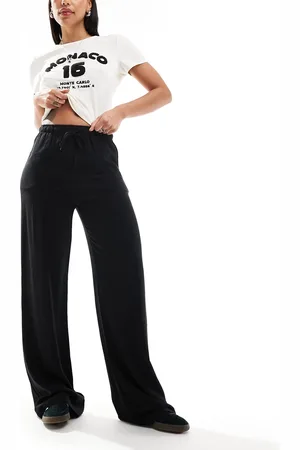 Stradivarius Linen look pull on pants in