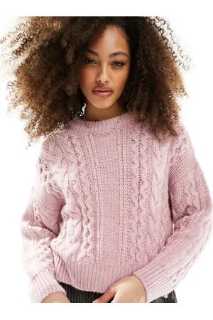ASOS Crew neck cable sweater in