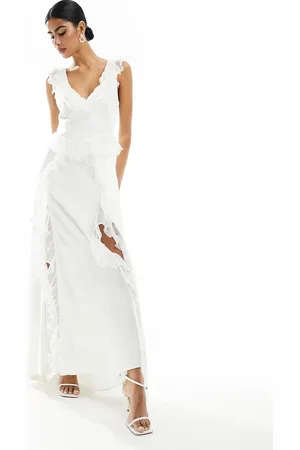 EVER NEW Bridal ruffle maxi dress in ivory