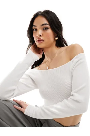 ASOS Knit off shoulder bardot top in