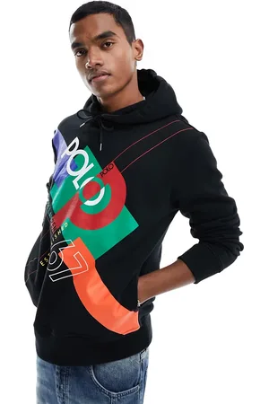 Ralph Lauren Colorblock logo print hoodie in