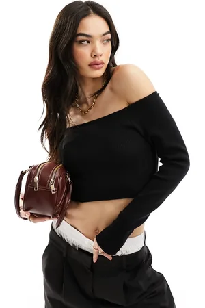 ASOS Knitted off shoulder bardot top in