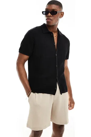 Bershka Button up knit shirt in