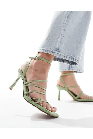ASOS Hamper strappy mid heeled sandals in