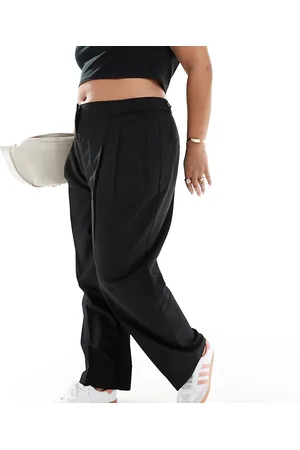 ASOS Curve tailored barrel leg pants in