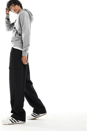 ASOS Pull on smart wide leg cargo pants in