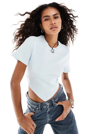 COLLUSION Backless tie back crop top in