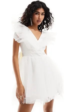 EVER NEW Bridal tulle mini dress in ivory