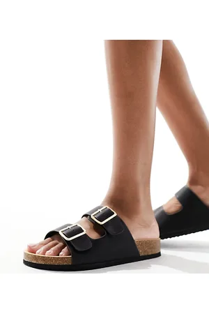 Glamorous Double strap footbed sandals in