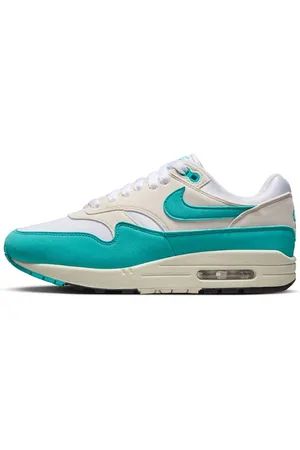 Nike Air Max 1 sneakers in white and teal