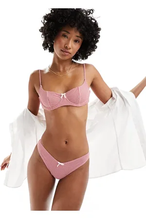 Frankies Bikinis Enzo bikini bottom in ladybug gingham