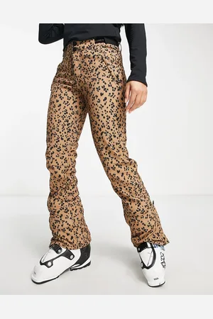 Protest Angle softshell ski pants in leopard print