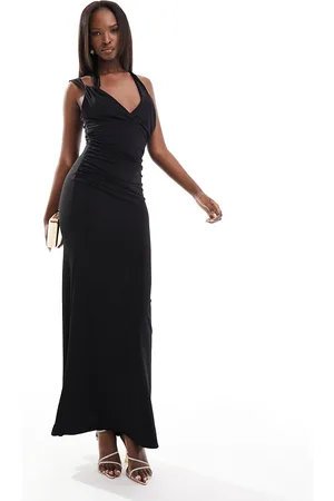 Flounce London Cut out front maxi dress in