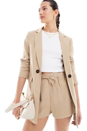 Miss Selfridge Soft touch relaxed fit blazer in stone - part of a set