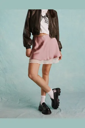 Miss Selfridge Satin double layer mini skirt