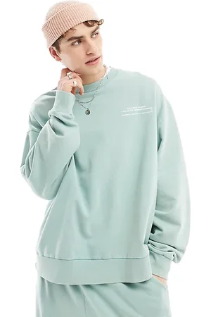 COLLUSION STUDIOS sweatshirt in teal wash - part of a set