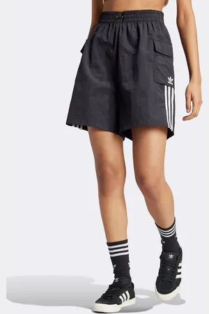 adidas 3 stripe cargo shorts in