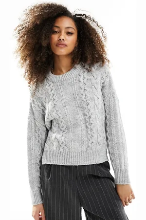 ASOS Crew neck cable sweater in