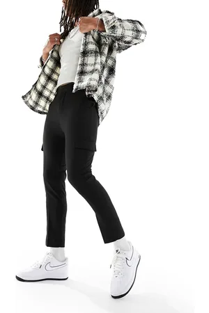 ASOS Smart tapered pants with cargo pockets in