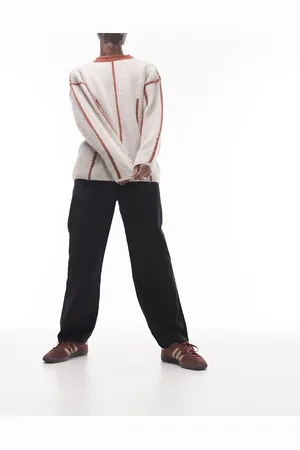 Topman Wide leg cord trousers in
