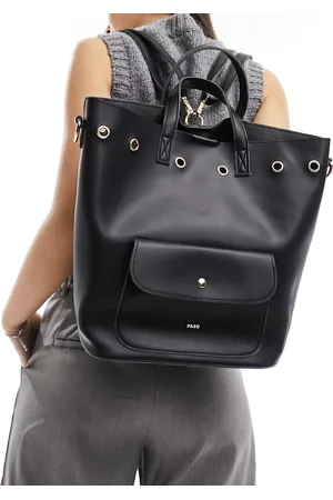 PASQ Drawstring backpack with pocket detail in