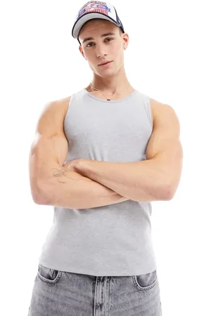 River Island Ribbed tank top in heather