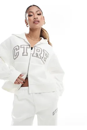 The Couture Club Varsity zip up hoodie in off - part of a set