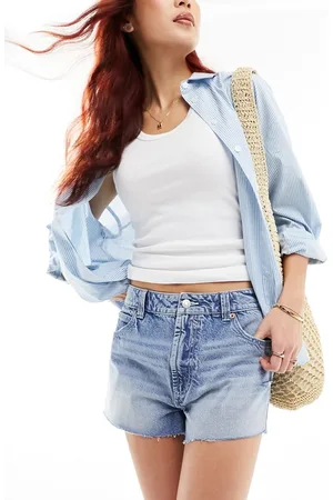 ASOS Denim relaxed shorts in midwash