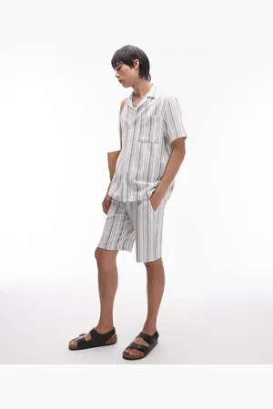 Topman Striped shorts in ecru - part of a set