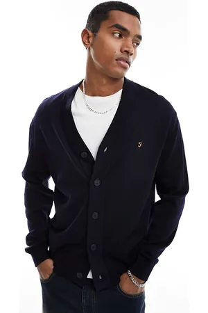 Farah Mullen merino wool cardigan in