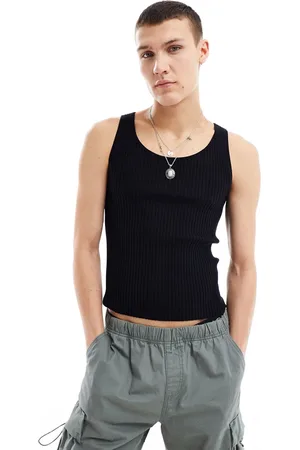COLLUSION Ribbed knitted tank top in