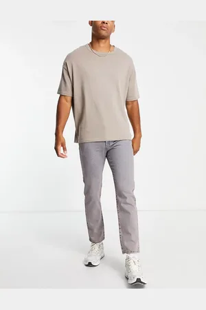 Topman Straight jeans in pink tinted light wash