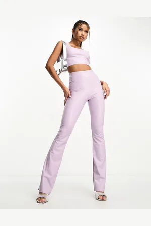 Commando Faux leather flared leggings in lilac - part of a set