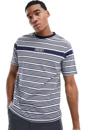 Marshall Artist Stripe short sleeve t-shire in navy