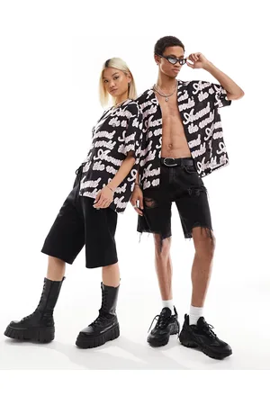 Dr Denim Unisex Madi all over print relaxed fit resort collar shirt in