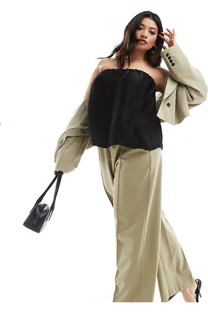 River Island Satin bandeau top in