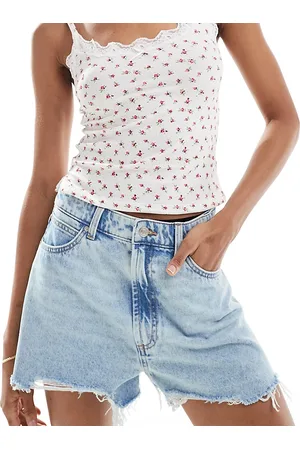 ASOS ASOS DESIGN Tall A line denim shorts in lightwash