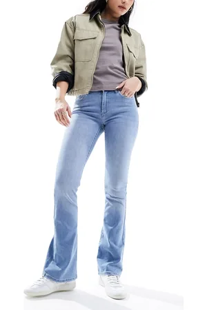 ONLY Blush mid rise flared jeans in light wash