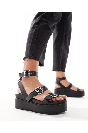 ASOS Trombone chunky buckle detail flatforms in
