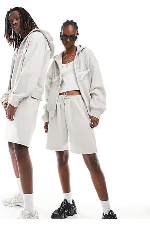 Weekday Unisex jersey shorts in stone exclusive to ASOS