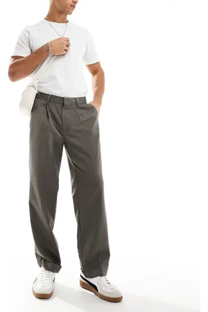 ASOS Smart straight leg pants in microtexture