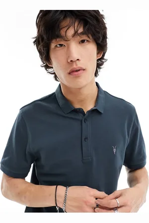 AllSaints Reform polo shirt in marine